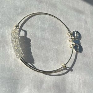 Alex and Ani Gemstone Silver Bangle Bracelet